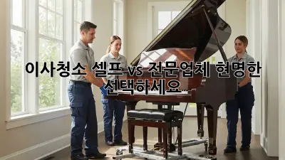 이사청소, 셀프 vs 전문업체: 현명한 선택하세요!
